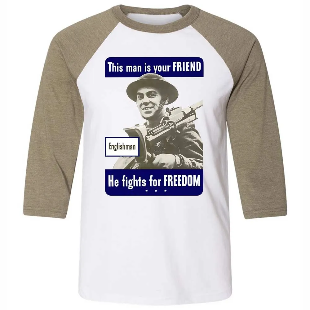 This man is your Friend - White/Heather Olive - 4