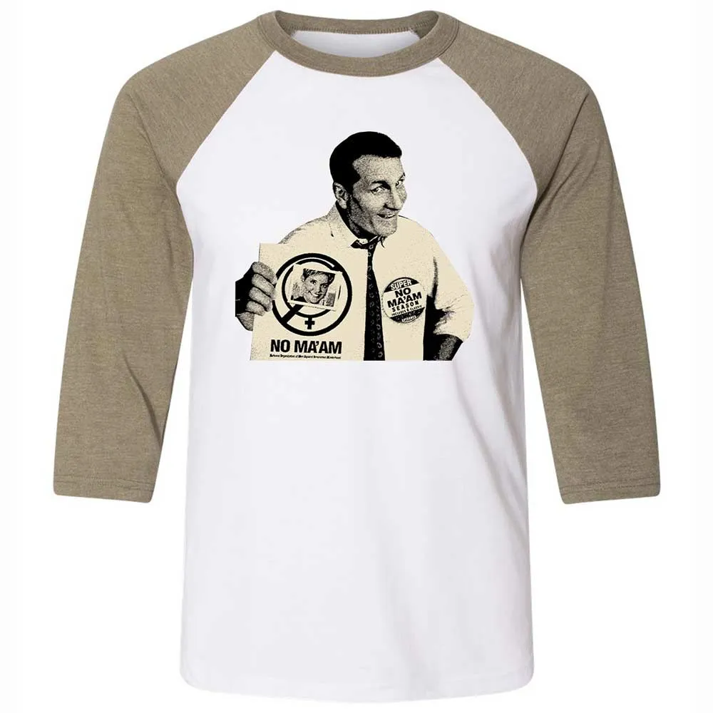 Unisex 3/4 Baseball Tee - VQ9HGGNY - White/Heather Olive - 4