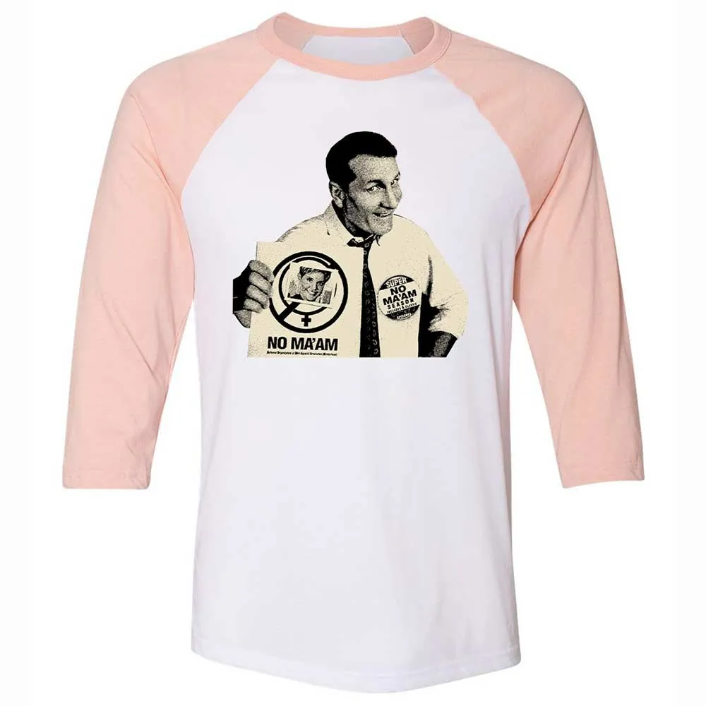 Unisex 3/4 Baseball Tee - VQ9HGGNY - White/Heather Peach - 5