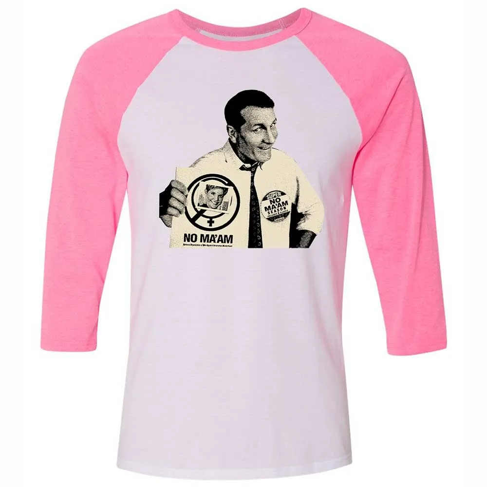 Unisex 3/4 Baseball Tee - VQ9HGGNY - White/Neon Pink - 12