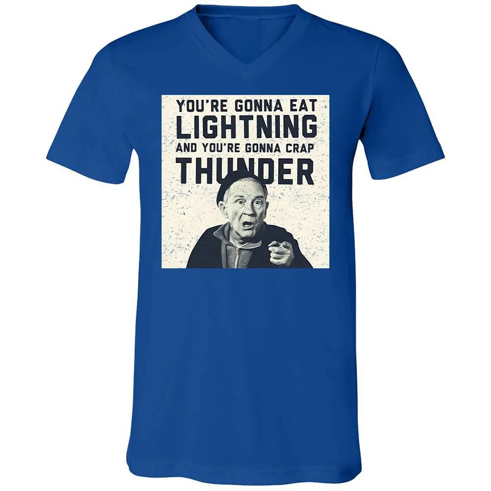 Unisex V-Neck T-Shirt - 7SZ7KLQ8 - True Royal - 4