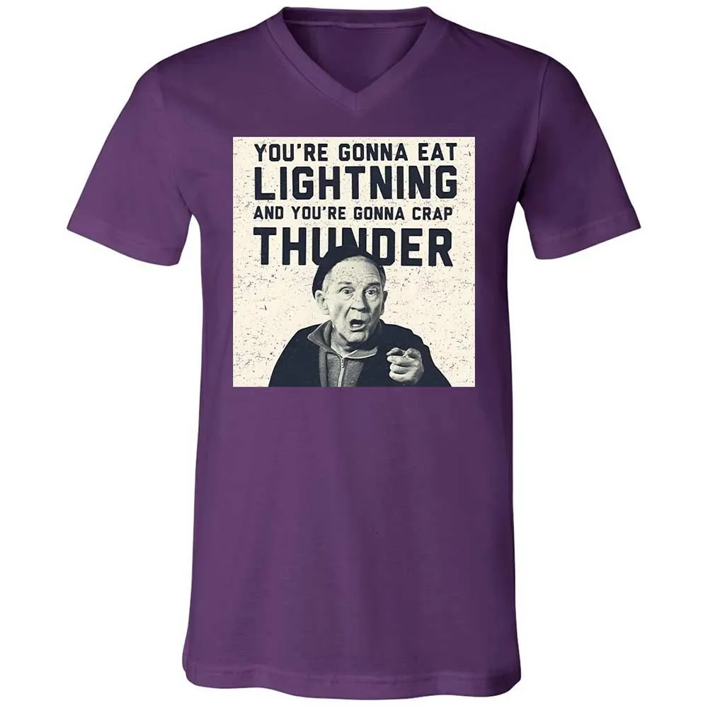 Unisex V-Neck T-Shirt - 7SZ7KLQ8 - Team Purple - 10