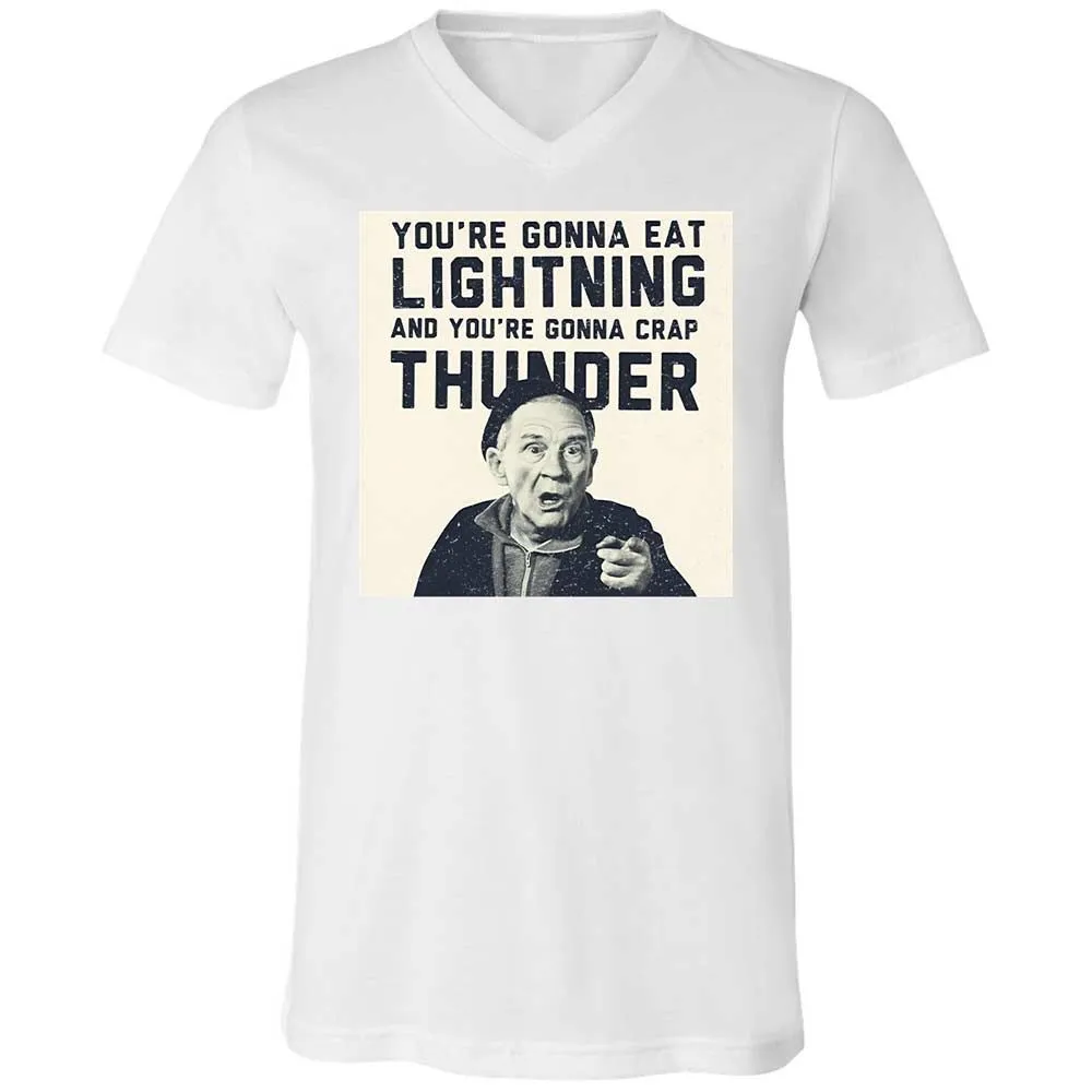 Unisex V-Neck T-Shirt - 7SZ7KLQ8 - White - 16