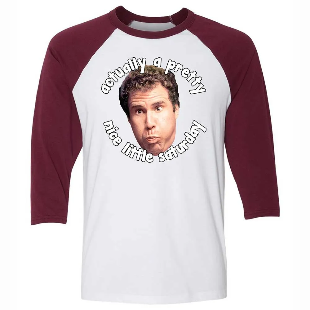 Unisex 3/4 Baseball Tee - XGE6EZ3L - White/Maroon - 7