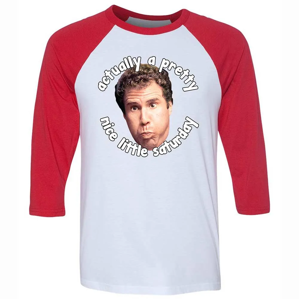 Unisex 3/4 Baseball Tee - XGE6EZ3L - White/Red - 9