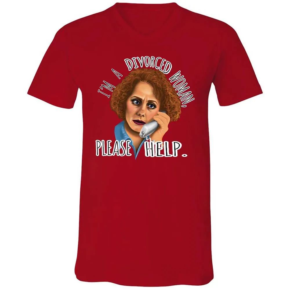 Unisex V-Neck T-Shirt - D6DYS252 - Red - 6