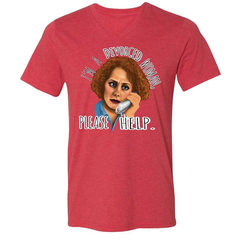 Unisex V-Neck T-Shirt - D6DYS252 - Heather Red - 7