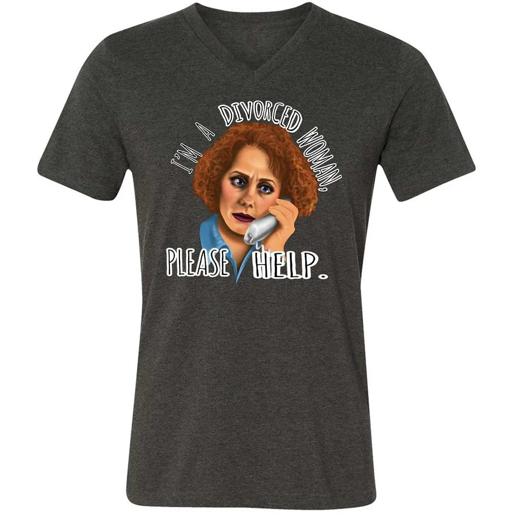 Unisex V-Neck T-Shirt - D6DYS252 - Dark Grey Heather - 9