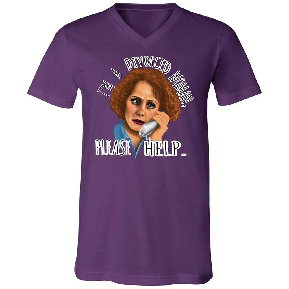 Unisex V-Neck T-Shirt - D6DYS252 - Team Purple - 10