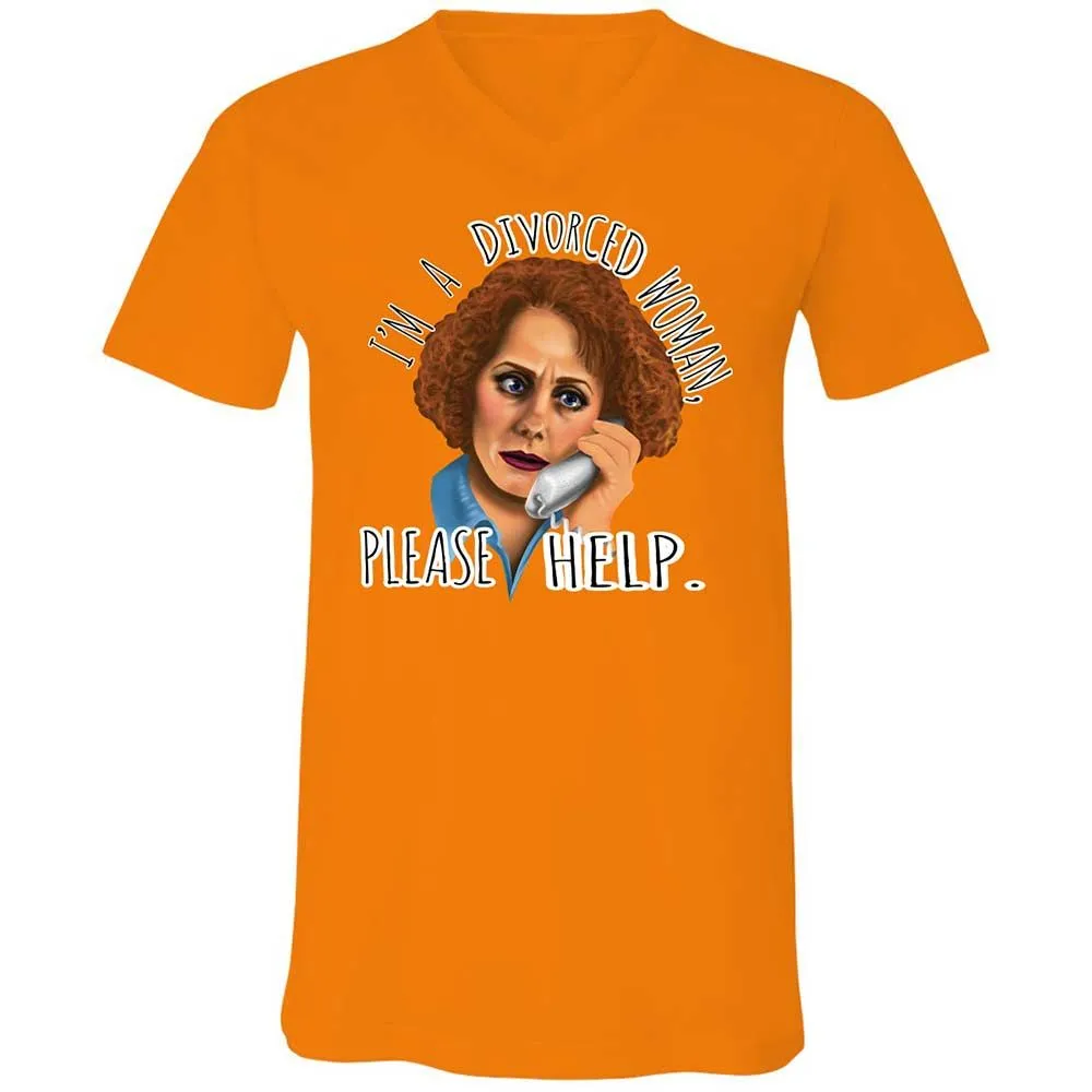 Unisex V-Neck T-Shirt - D6DYS252 - Orange - 12