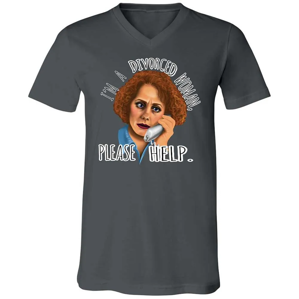 Unisex V-Neck T-Shirt - D6DYS252 - Asphalt - 13