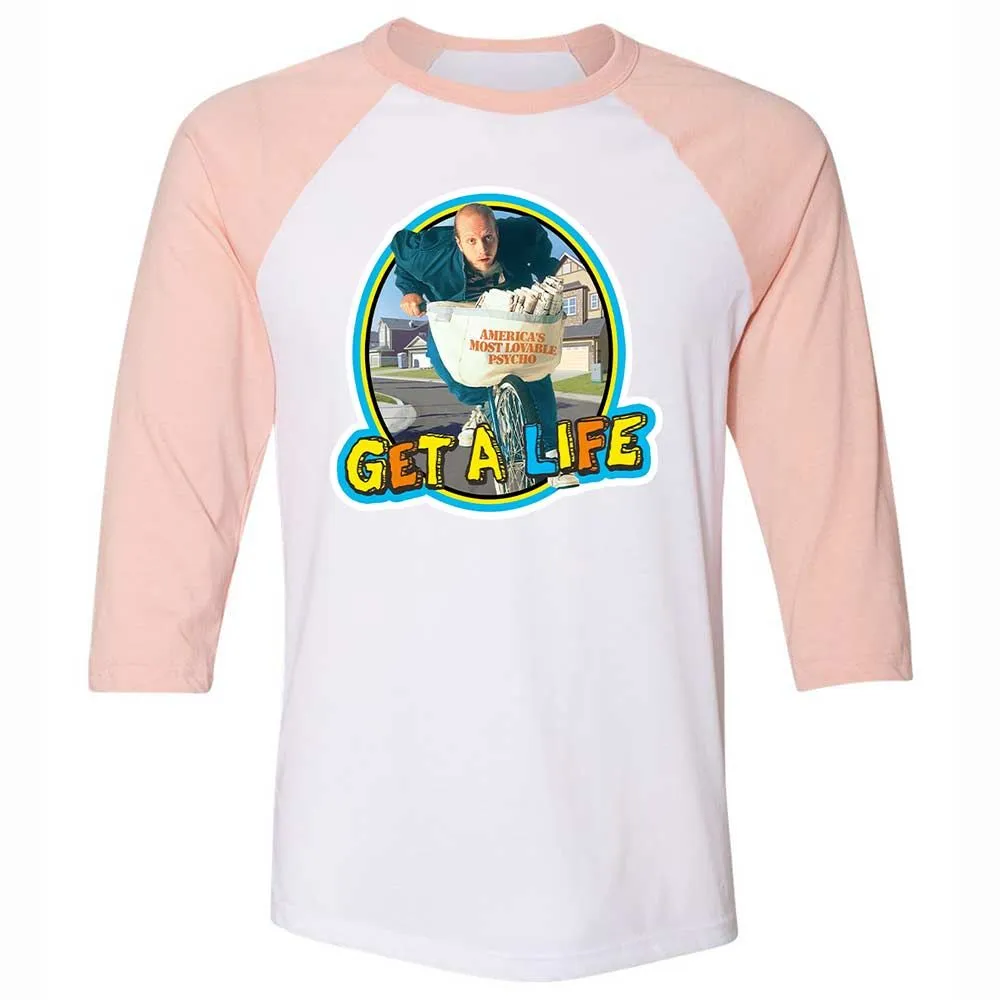 Unisex 3/4 Baseball Tee - CU1XUME8 - White/Heather Peach - 5