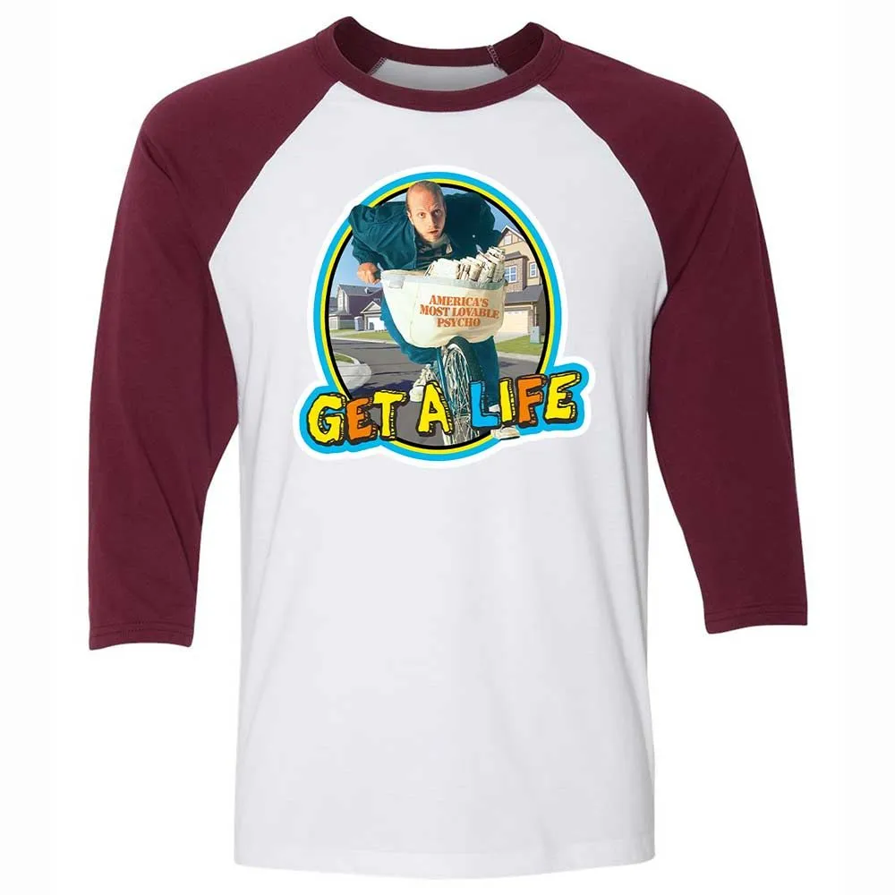 Unisex 3/4 Baseball Tee - CU1XUME8 - White/Maroon - 7