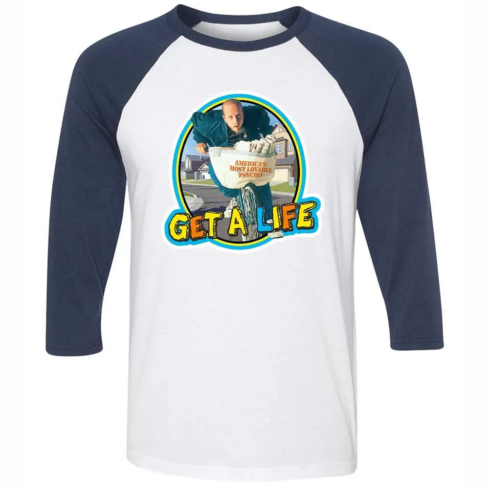 Unisex 3/4 Baseball Tee - CU1XUME8 - White/Navy - 8