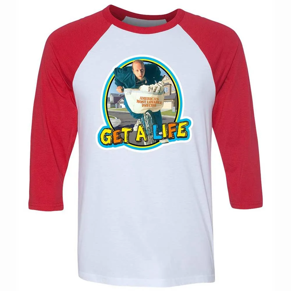 Unisex 3/4 Baseball Tee - CU1XUME8 - White/Red - 9