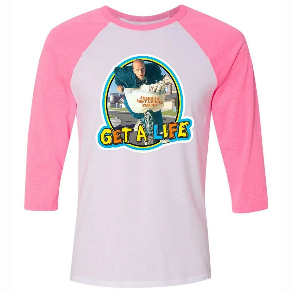 Unisex 3/4 Baseball Tee - CU1XUME8 - White/Neon Pink - 12
