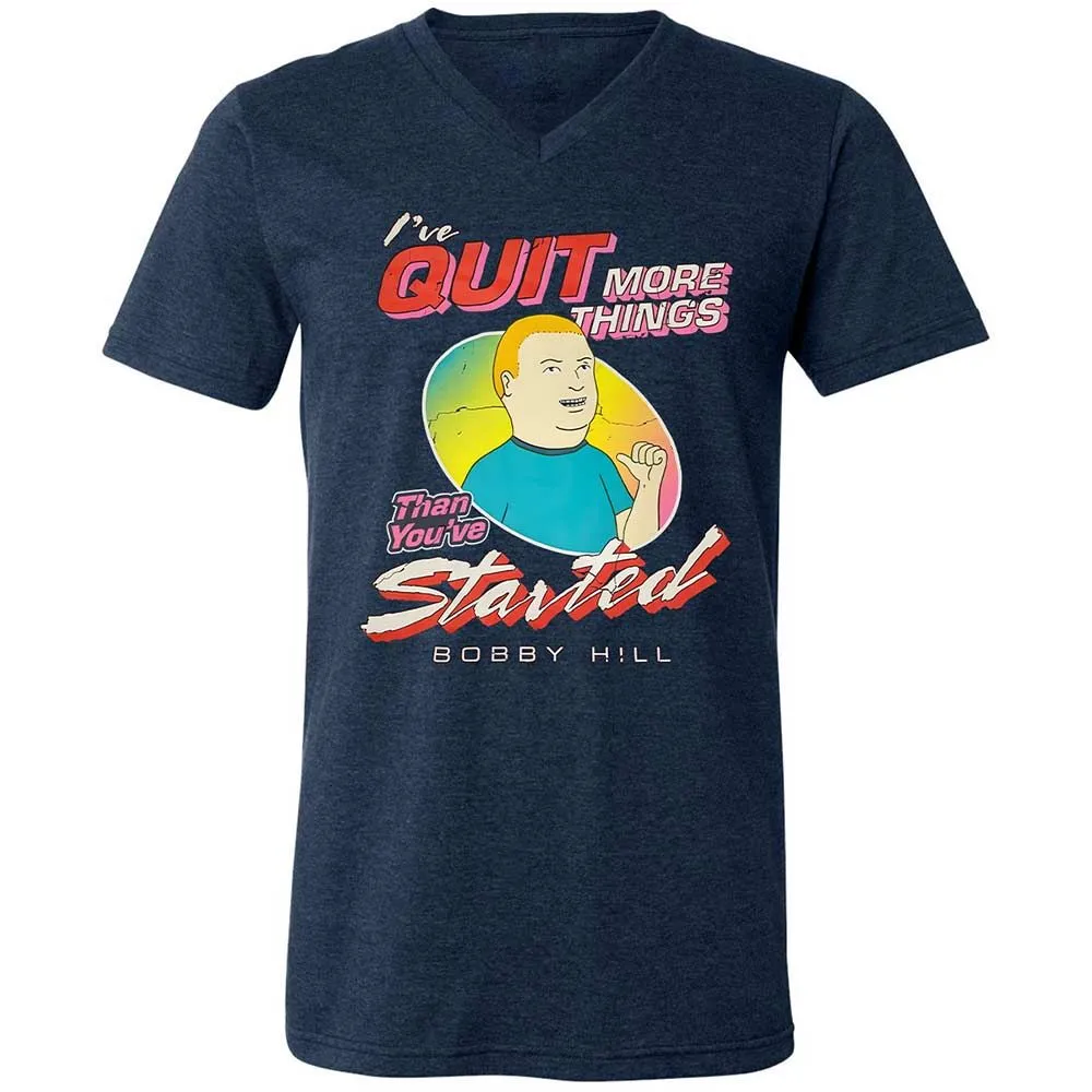 Unisex V-Neck T-Shirt - NXDHJFKH - Heather Navy - 3