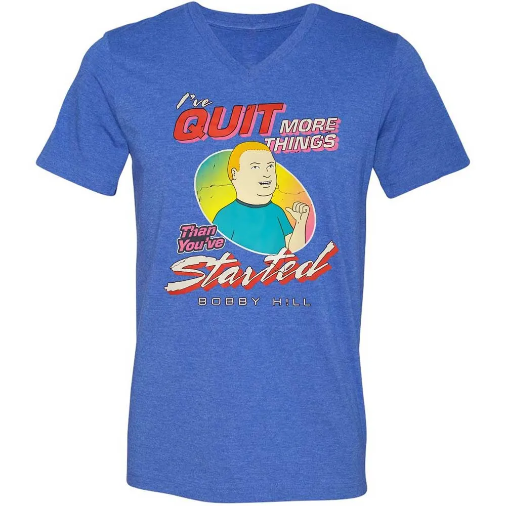 Unisex V-Neck T-Shirt - NXDHJFKH - Heather True Royal - 5