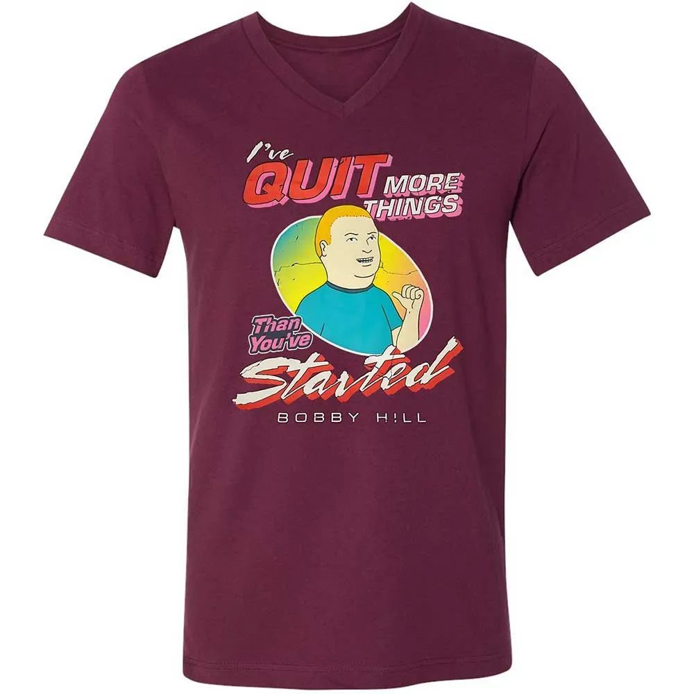 Unisex V-Neck T-Shirt - NXDHJFKH - Maroon - 8