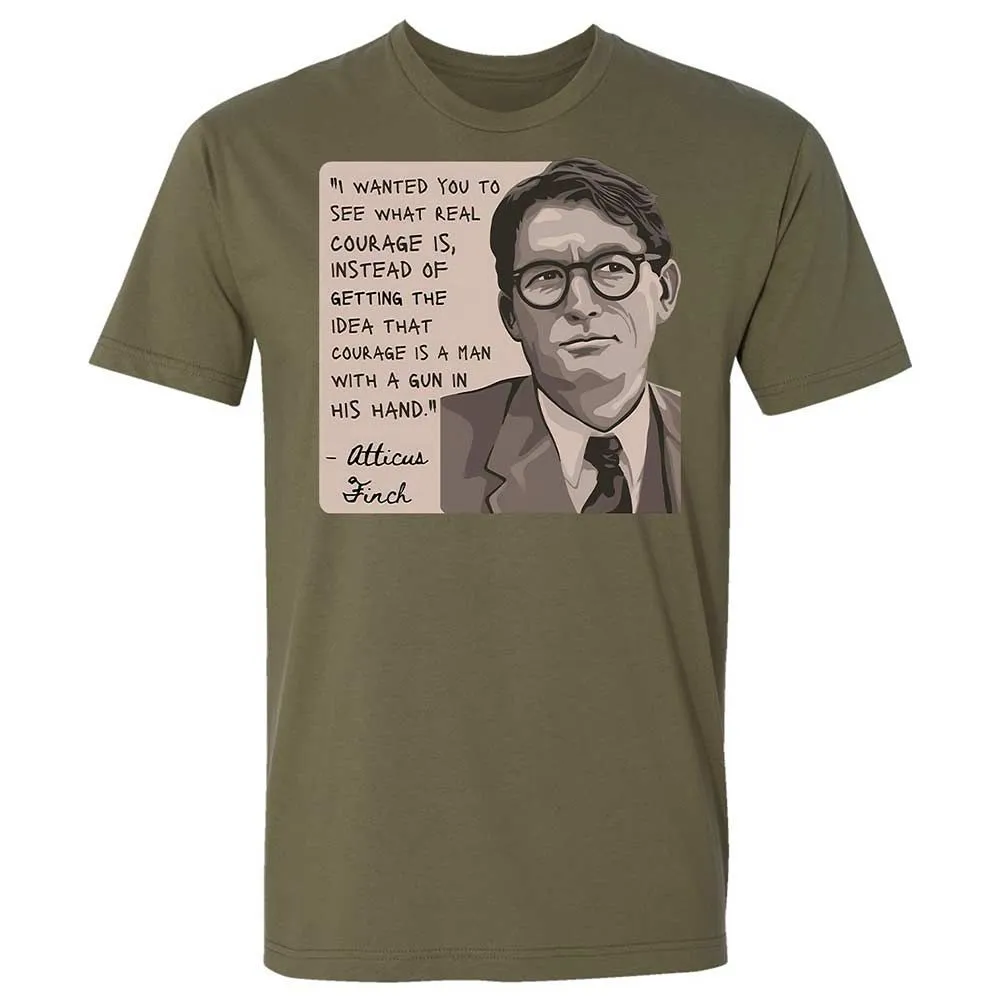 Real Courage Quote - Military Green - 12