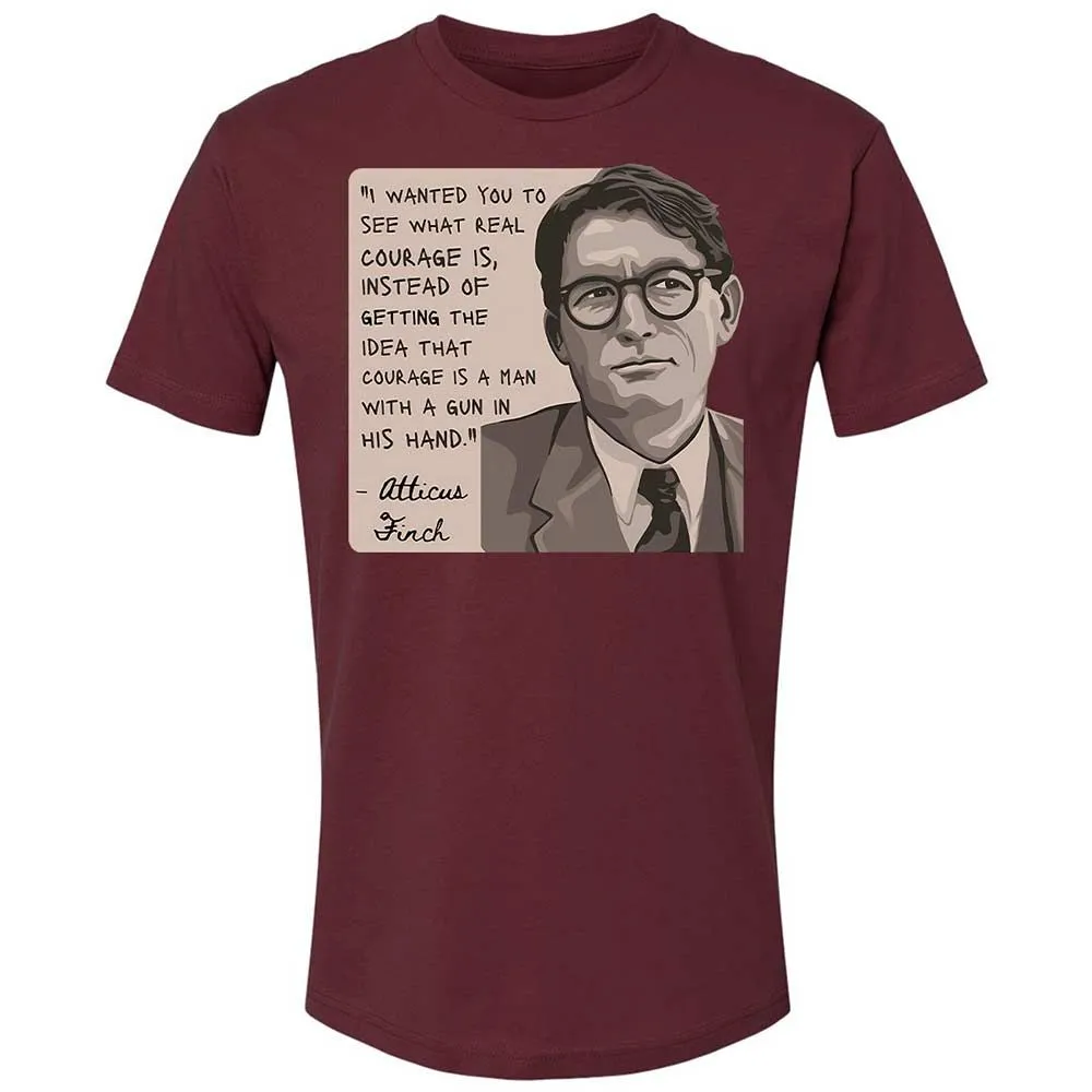 Real Courage Quote - Maroon - 19