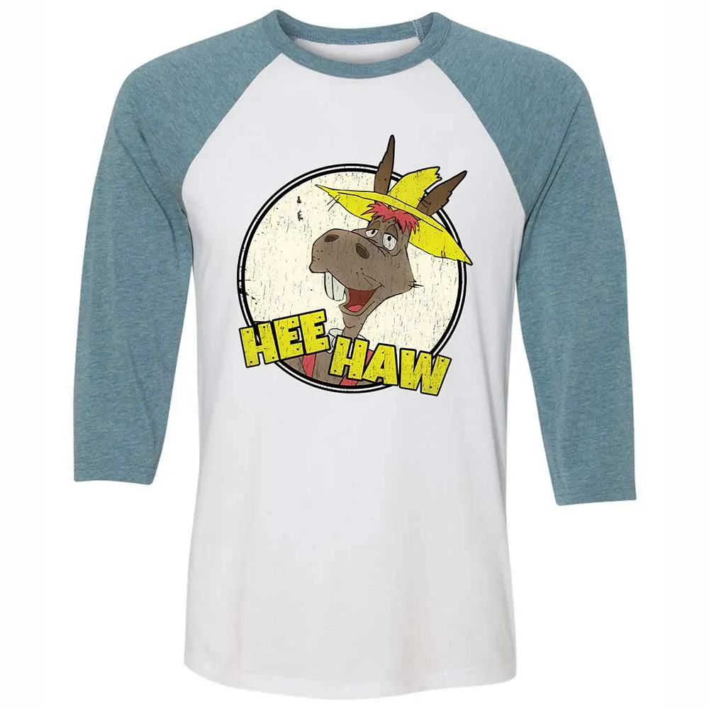 Unisex 3/4 Baseball Tee - BKL6PLKN - White/Denim - 3