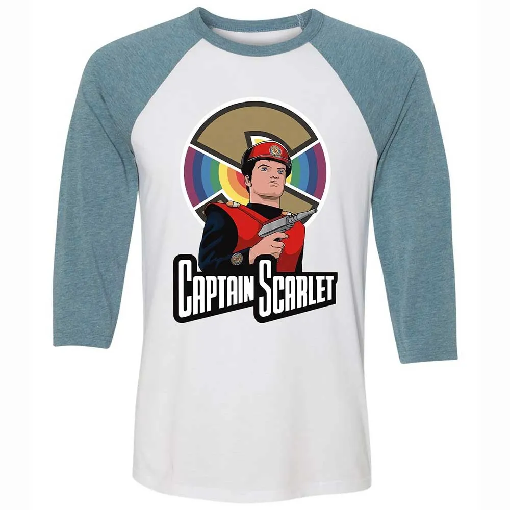 Unisex 3/4 Baseball Tee - GEY7LAFT - White/Denim - 3