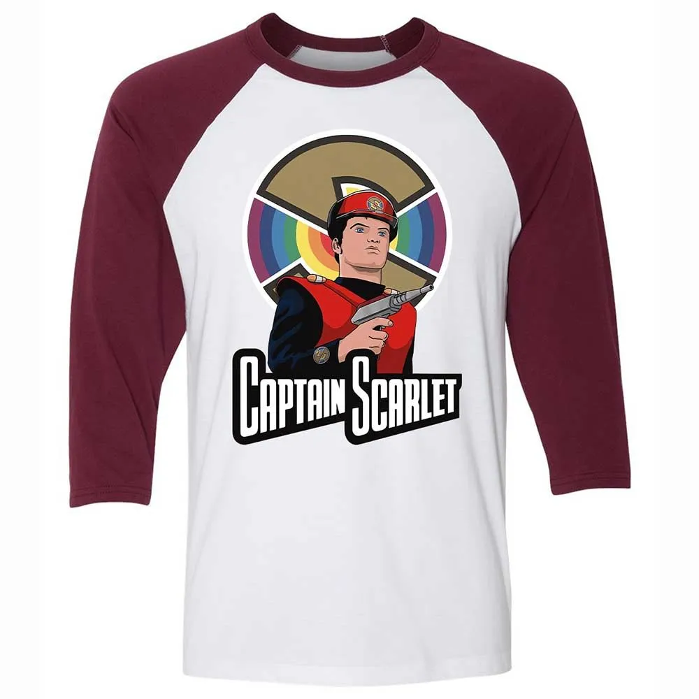 Unisex 3/4 Baseball Tee - GEY7LAFT - White/Maroon - 7