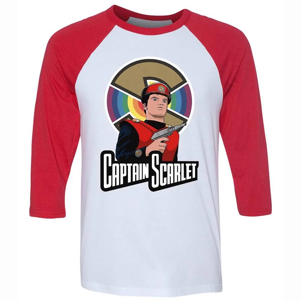 Unisex 3/4 Baseball Tee - GEY7LAFT - White/Red - 9