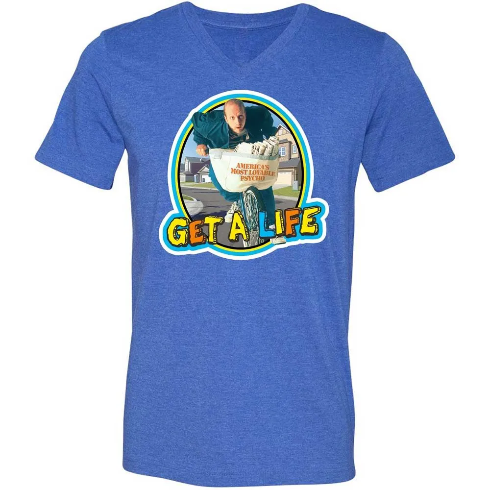 Unisex V-Neck T-Shirt - XKZX3QKN - Heather True Royal - 5