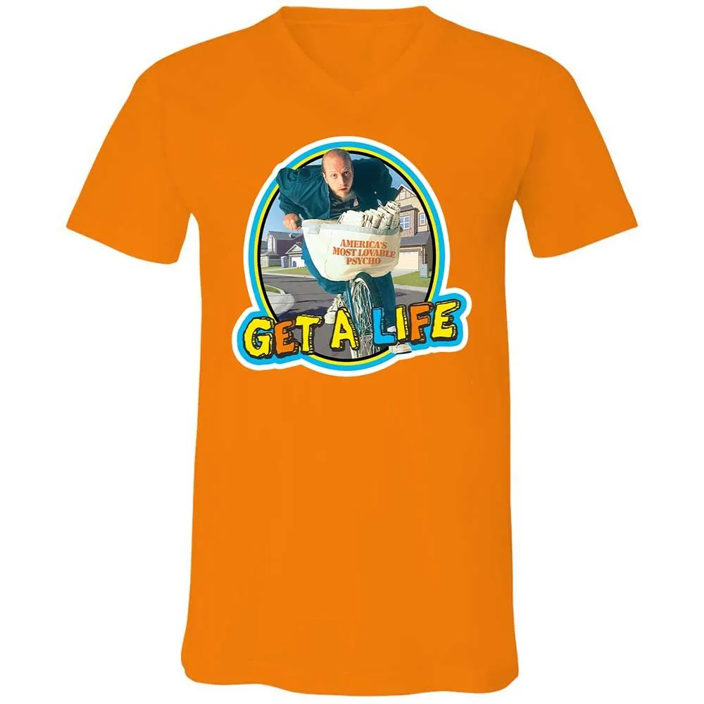 Unisex V-Neck T-Shirt - XKZX3QKN - Orange - 12