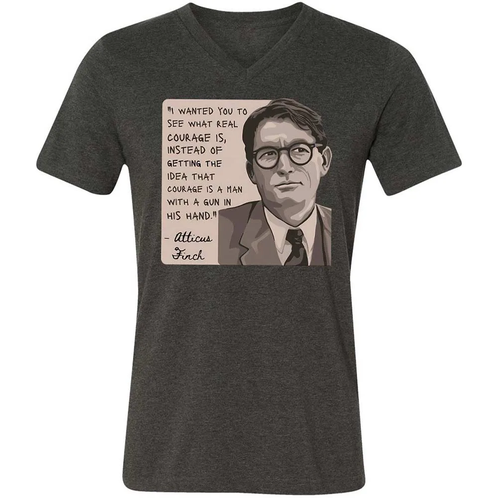 Real Courage Quote - Dark Grey Heather - 8
