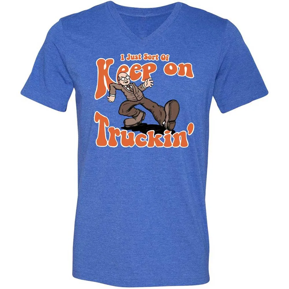 Unisex V-Neck T-Shirt - L2J1JGWF - Heather True Royal - 5