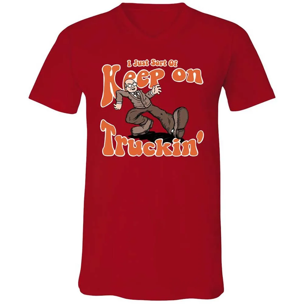 Unisex V-Neck T-Shirt - L2J1JGWF - Red - 6