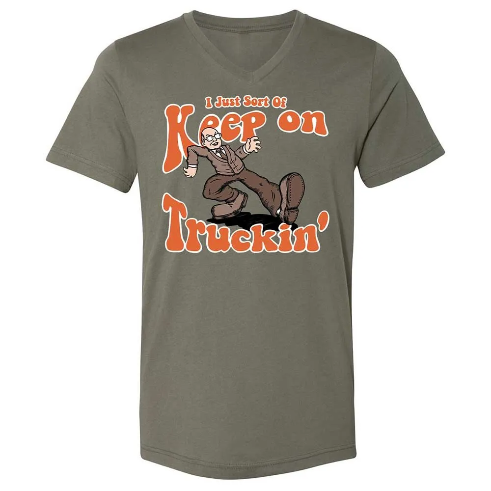 Unisex V-Neck T-Shirt - L2J1JGWF - Military Green - 11