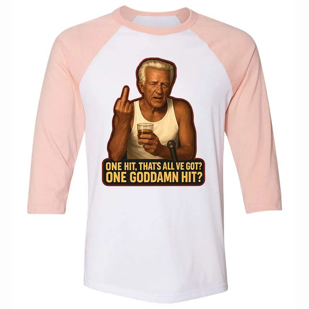 Unisex 3/4 Baseball Tee - 7VQH3C58 - White/Heather Peach - 5