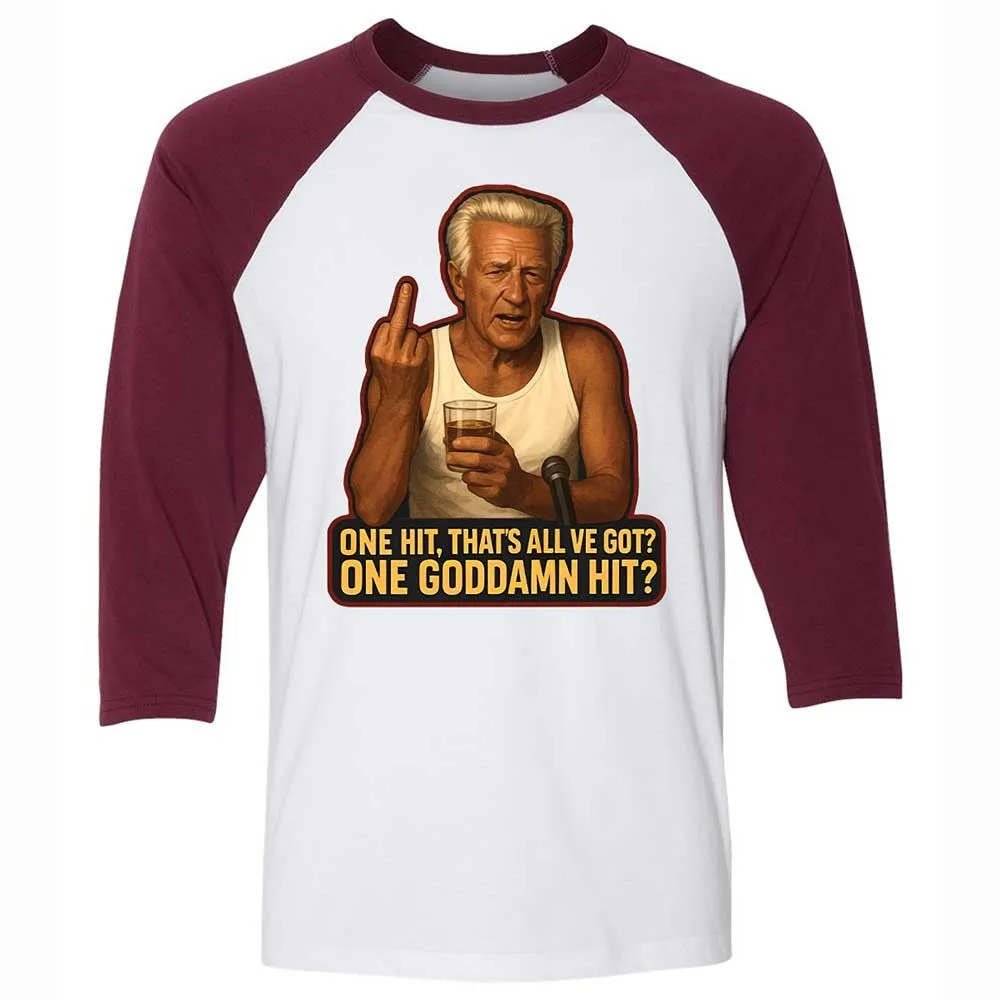 Unisex 3/4 Baseball Tee - 7VQH3C58 - White/Maroon - 7