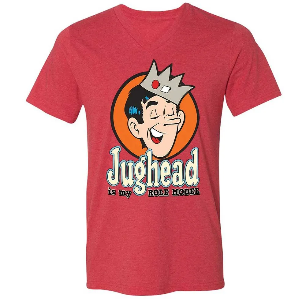 Unisex V-Neck T-Shirt - EJKURKUM - Heather Red - 6