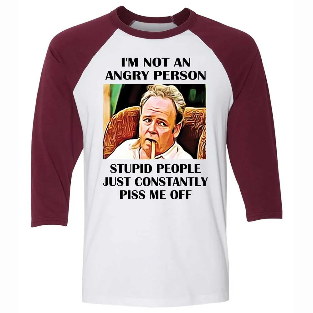 I'm not an angry person - White/Maroon - 7