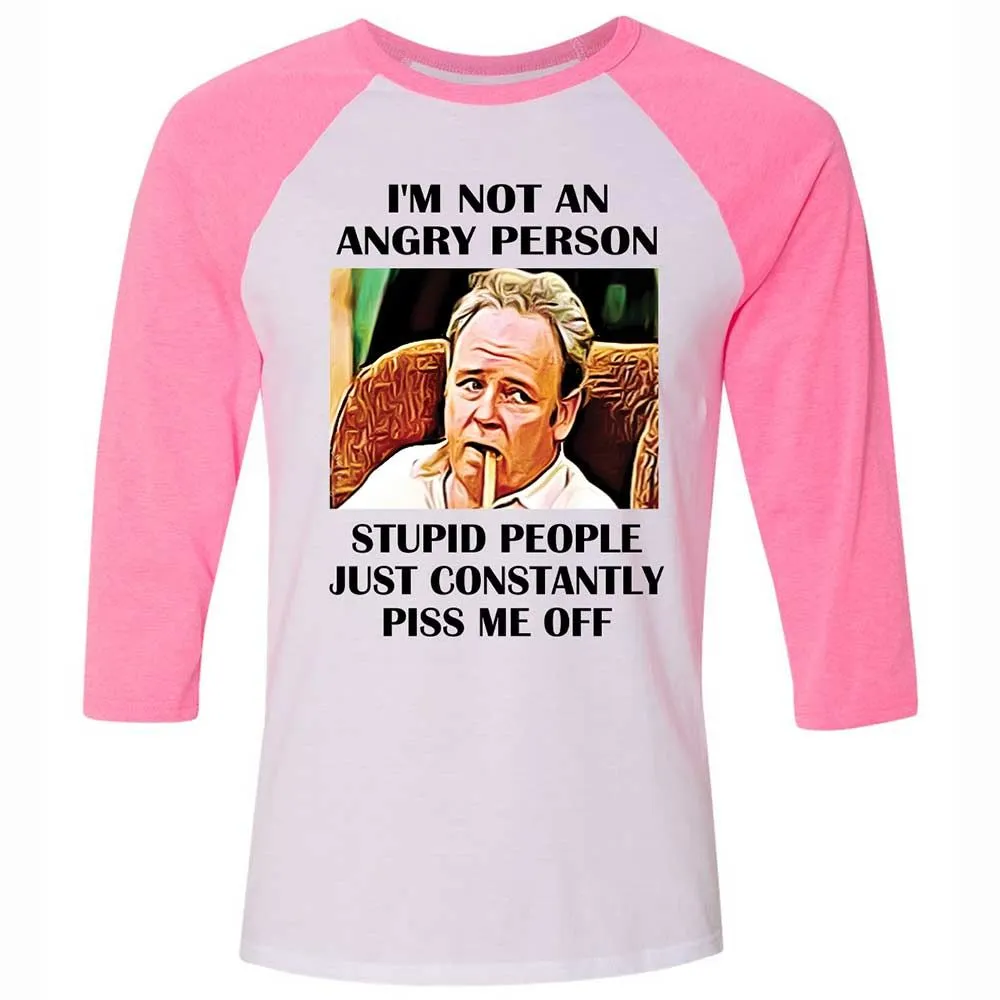 I'm not an angry person - White/Neon Pink - 12