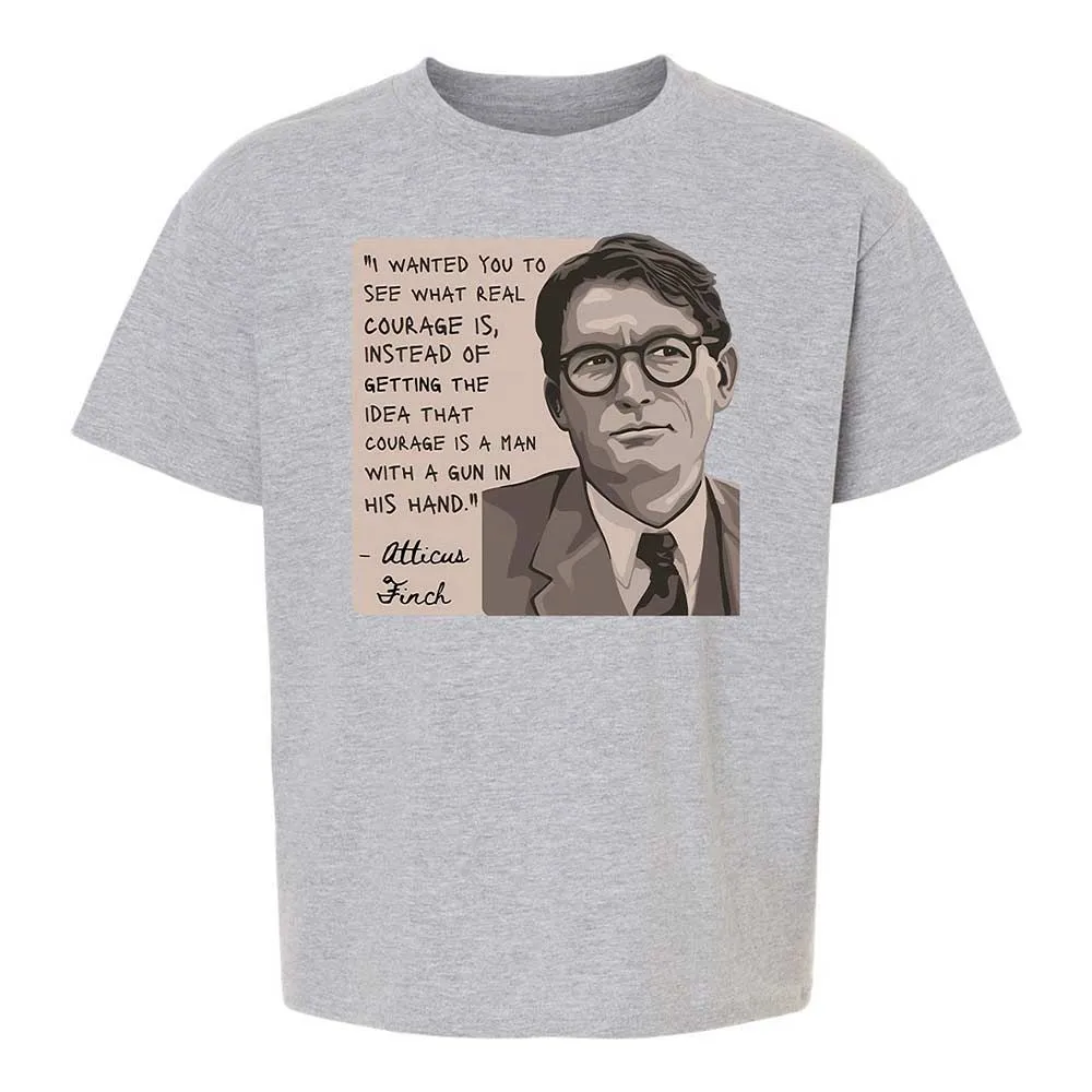 Real Courage Quote - Sport Grey - 2
