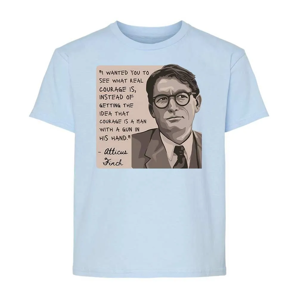 Real Courage Quote - Light Blue - 3