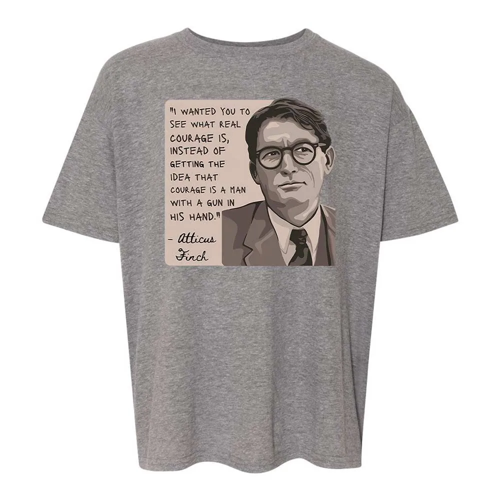 Real Courage Quote - Graphite Heather - 18