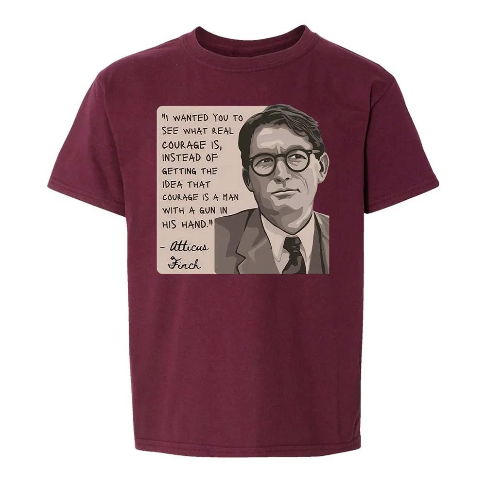 Real Courage Quote - Maroon - 19