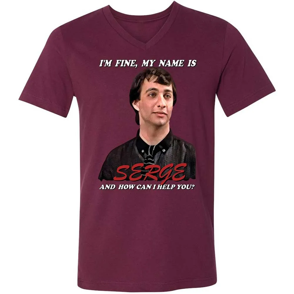 Unisex V-Neck T-Shirt - YHW5NX5S - Maroon - 14