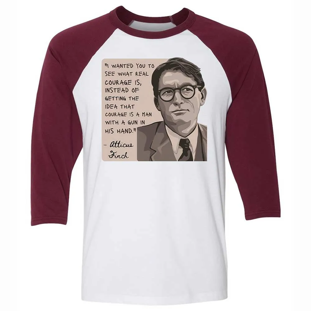 Real Courage Quote - White/Maroon - 7