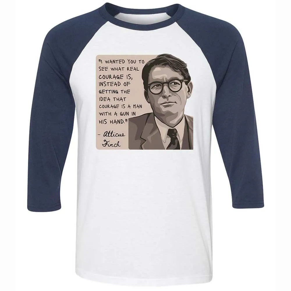 Real Courage Quote - White/Navy - 8