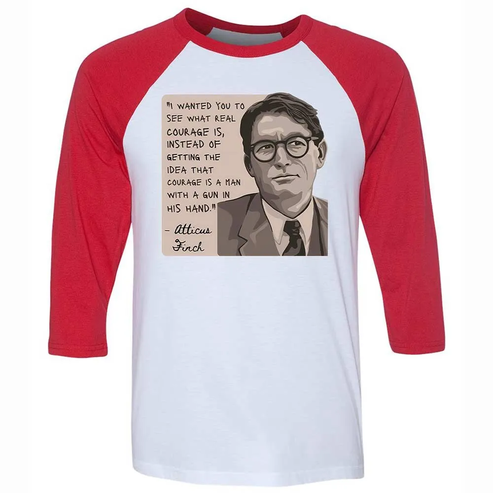 Real Courage Quote - White/Red - 9