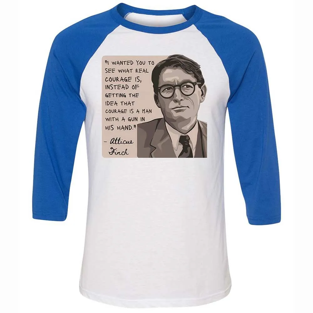 Real Courage Quote - White/True Royal - 10