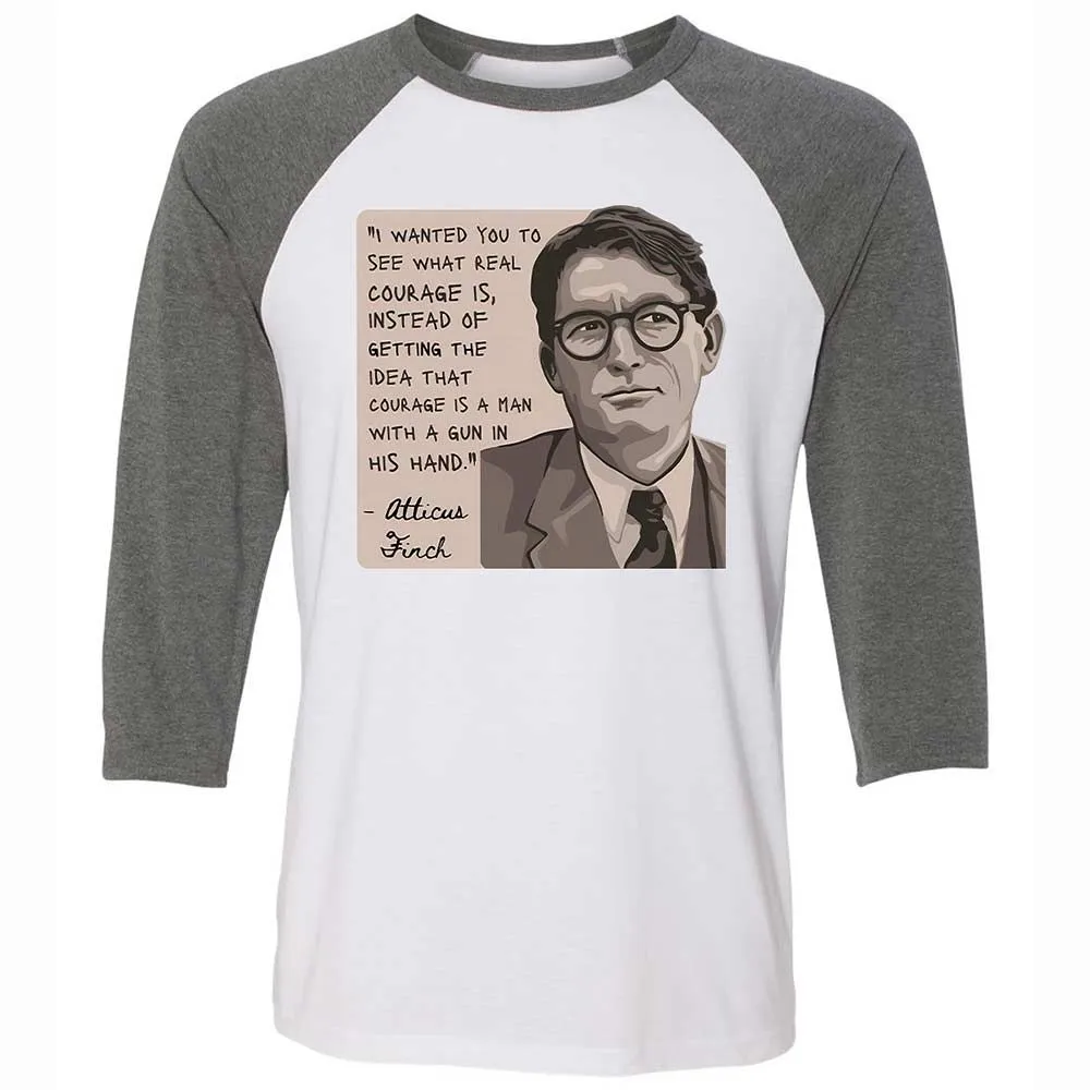 Real Courage Quote - White/Deep Heather - 11